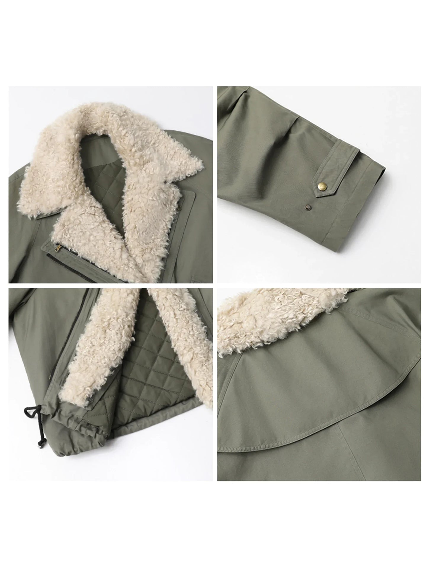 CHIC VEN Women Coats Streetwear Loose Casual New Retro Motorcycle Cotton Jacket Thick Warm Female Overcoat Autumn Winter 2024